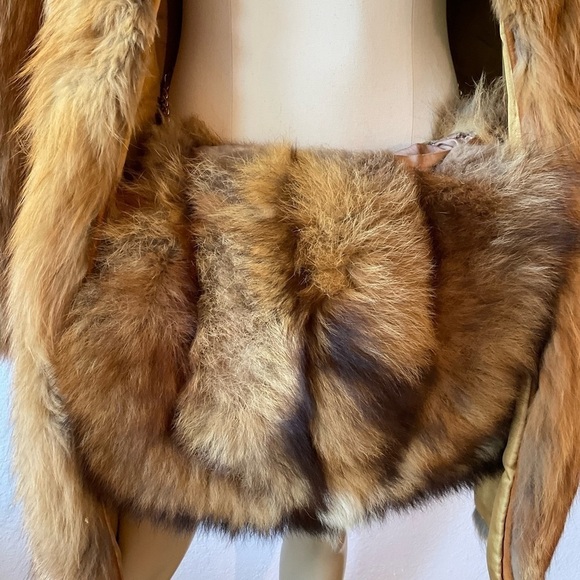 30’s-40’s Collectors piece Large Red Fox Hand warming. Muff Handbag. Zipper. - Picture 14 of 14